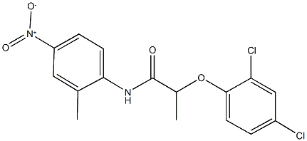 2-(2,4-dichlorophenoxy)-N-{4-nitro-2-methylphenyl}propanamide Struktur