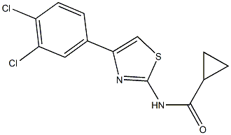 N-[4-(3,4-dichlorophenyl)-1,3-thiazol-2-yl]cyclopropanecarboxamide Struktur