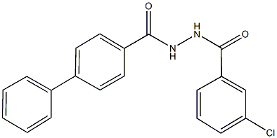 N'-([1,1'-biphenyl]-4-ylcarbonyl)-3-chlorobenzohydrazide Struktur