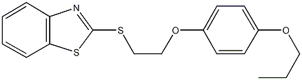 2-{[2-(4-propoxyphenoxy)ethyl]sulfanyl}-1,3-benzothiazole Struktur