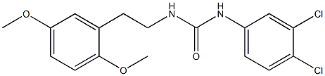 N-(3,4-dichlorophenyl)-N'-[2-(2,5-dimethoxyphenyl)ethyl]urea Struktur