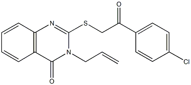 3-allyl-2-{[2-(4-chlorophenyl)-2-oxoethyl]sulfanyl}-4(3H)-quinazolinone Struktur