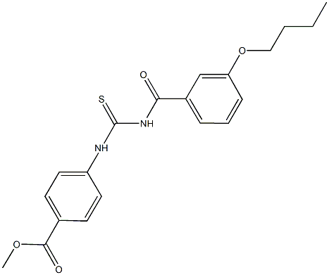 methyl 4-({[(3-butoxybenzoyl)amino]carbothioyl}amino)benzoate Struktur