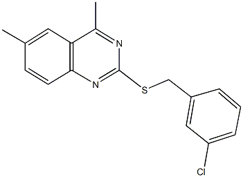 3-chlorobenzyl 4,6-dimethylquinazolin-2-yl sulfide Struktur