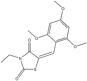 3-ethyl-5-(2,4,6-trimethoxybenzylidene)-1,3-thiazolidine-2,4-dione Struktur