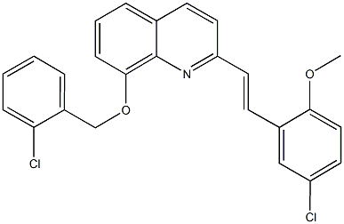 8-[(2-chlorobenzyl)oxy]-2-[2-(5-chloro-2-methoxyphenyl)vinyl]quinoline Struktur