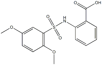 2-{[(2,5-dimethoxyphenyl)sulfonyl]amino}benzoic acid Struktur