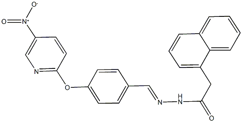 N'-[4-({5-nitro-2-pyridinyl}oxy)benzylidene]-2-(1-naphthyl)acetohydrazide Struktur