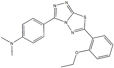 N-{4-[6-(2-ethoxyphenyl)[1,2,4]triazolo[3,4-b][1,3,4]thiadiazol-3-yl]phenyl}-N,N-dimethylamine Struktur