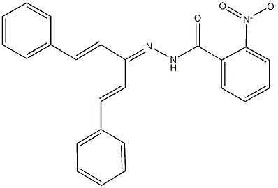 2-nitro-N'-[3-phenyl-1-(2-phenylvinyl)-2-propenylidene]benzohydrazide Struktur