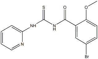 N-(5-bromo-2-methoxybenzoyl)-N'-(2-pyridinyl)thiourea Struktur