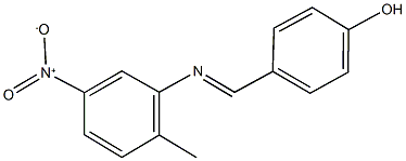 4-[({5-nitro-2-methylphenyl}imino)methyl]phenol Struktur