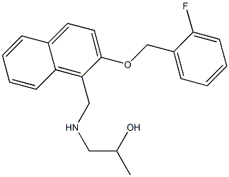 1-[({2-[(2-fluorobenzyl)oxy]-1-naphthyl}methyl)amino]-2-propanol Struktur