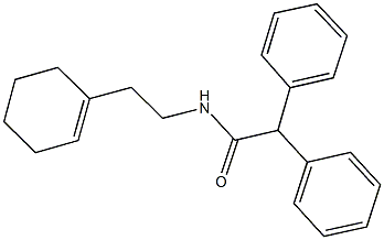 N-(2-cyclohex-1-en-1-ylethyl)-2,2-diphenylacetamide Struktur