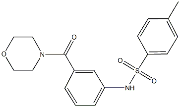 4-methyl-N-[3-(morpholin-4-ylcarbonyl)phenyl]benzenesulfonamide Struktur