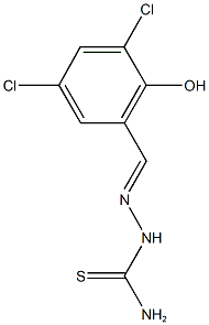 3,5-dichloro-2-hydroxybenzaldehyde thiosemicarbazone Struktur