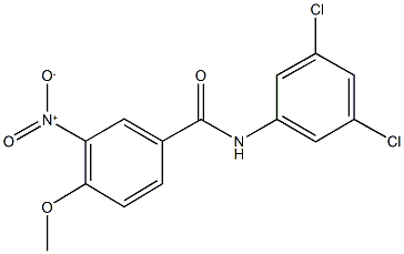 N-(3,5-dichlorophenyl)-3-nitro-4-(methyloxy)benzamide Struktur