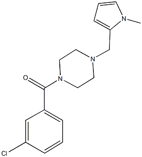 1-(3-chlorobenzoyl)-4-[(1-methyl-1H-pyrrol-2-yl)methyl]piperazine Struktur