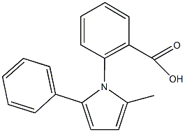 2-(2-methyl-5-phenyl-1H-pyrrol-1-yl)benzoic acid Struktur