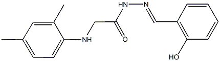 2-(2,4-dimethylanilino)-N'-(2-hydroxybenzylidene)acetohydrazide Struktur