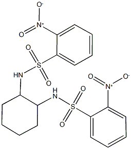 2-nitro-N-{2-[({2-nitrophenyl}sulfonyl)amino]cyclohexyl}benzenesulfonamide Struktur