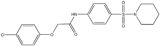 2-(4-chlorophenoxy)-N-[4-(piperidin-1-ylsulfonyl)phenyl]acetamide Struktur