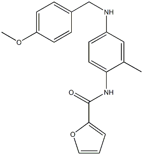 N-{4-[(4-methoxybenzyl)amino]-2-methylphenyl}-2-furamide Struktur