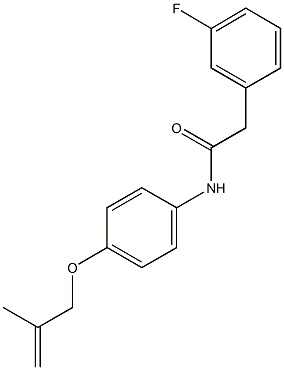 2-(3-fluorophenyl)-N-{4-[(2-methyl-2-propenyl)oxy]phenyl}acetamide Struktur