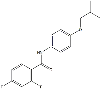 2,4-difluoro-N-(4-isobutoxyphenyl)benzamide Struktur