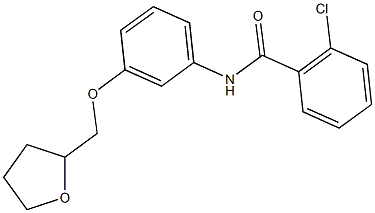 2-chloro-N-[3-(tetrahydro-2-furanylmethoxy)phenyl]benzamide Struktur