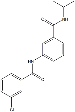 3-[(3-chlorobenzoyl)amino]-N-isopropylbenzamide Struktur