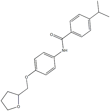 4-isopropyl-N-[4-(tetrahydro-2-furanylmethoxy)phenyl]benzamide Struktur