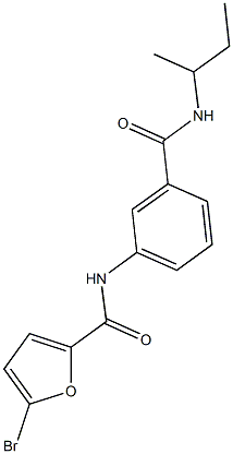 5-bromo-N-{3-[(sec-butylamino)carbonyl]phenyl}-2-furamide Struktur