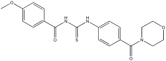 N-(4-methoxybenzoyl)-N'-[4-(4-morpholinylcarbonyl)phenyl]thiourea Struktur