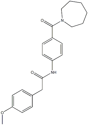 N-[4-(1-azepanylcarbonyl)phenyl]-2-(4-methoxyphenyl)acetamide Struktur