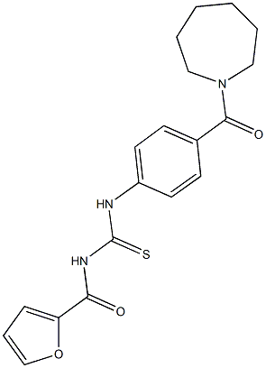 N-[4-(1-azepanylcarbonyl)phenyl]-N'-(2-furoyl)thiourea Struktur