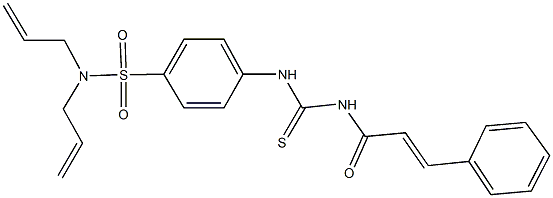 N,N-diallyl-4-{[(cinnamoylamino)carbothioyl]amino}benzenesulfonamide Struktur