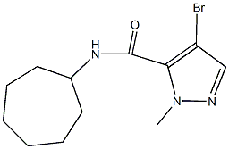 4-bromo-N-cycloheptyl-1-methyl-1H-pyrazole-5-carboxamide Struktur