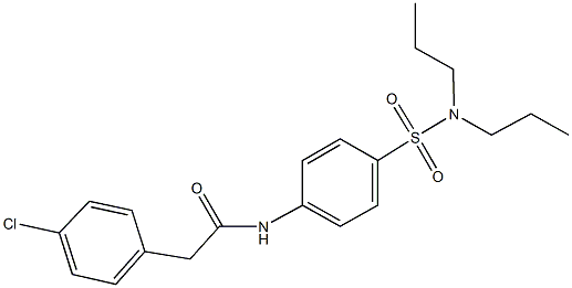 2-(4-chlorophenyl)-N-{4-[(dipropylamino)sulfonyl]phenyl}acetamide Struktur