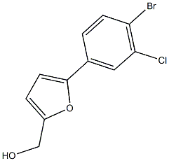 [5-(4-bromo-3-chlorophenyl)-2-furyl]methanol Struktur