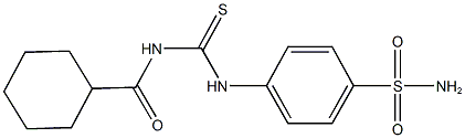 4-({[(cyclohexylcarbonyl)amino]carbothioyl}amino)benzenesulfonamide Struktur