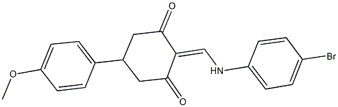 2-[(4-bromoanilino)methylene]-5-(4-methoxyphenyl)-1,3-cyclohexanedione Struktur