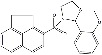 3-(1,2-dihydro-3-acenaphthylenylsulfonyl)-2-(2-methoxyphenyl)-1,3-thiazolidine Struktur