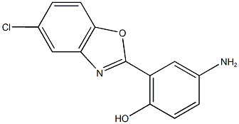 4-amino-2-(5-chloro-1,3-benzoxazol-2-yl)phenol Struktur