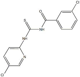 N-(3-chlorobenzoyl)-N'-(5-chloro-2-pyridinyl)thiourea Struktur