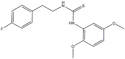 N-(2,5-dimethoxyphenyl)-N'-[2-(4-fluorophenyl)ethyl]thiourea Struktur