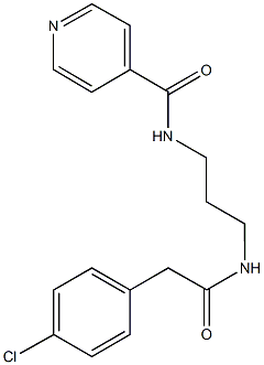 N-(3-{[2-(4-chlorophenyl)acetyl]amino}propyl)isonicotinamide Struktur