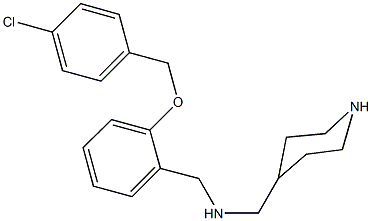 N-{2-[(4-chlorobenzyl)oxy]benzyl}-N-(4-piperidinylmethyl)amine Struktur