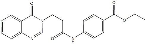 ethyl 4-{[3-(4-oxo-3(4H)-quinazolinyl)propanoyl]amino}benzoate Struktur