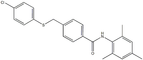 4-{[(4-chlorophenyl)sulfanyl]methyl}-N-mesitylbenzamide Struktur